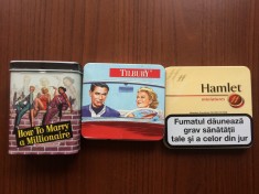 3 cutii din tabla pt. tigari colectie hamlet tilbury How to Marry a Millionaire