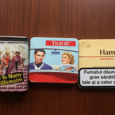 3 cutii tigari din tabla lot colectie hamlet tilbury How to Marry a Millionaire