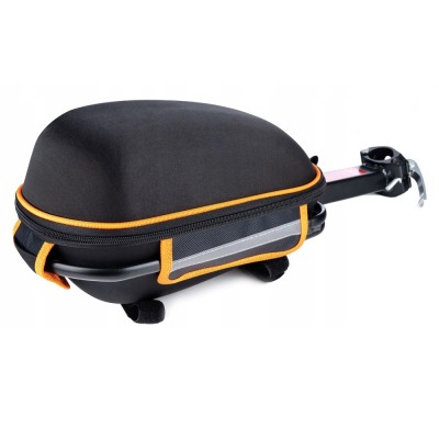 Geanta bicicleta cu prindere pe portbagaj tija sa 28x19x17 cm, 10L, poliester, borseta spate cu suport aluminiu, negru Household NewTrend foto