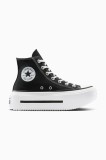 Converse teniși Chuck Taylor All Star Lift Double Stack culoarea negru, A12975C