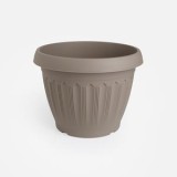 Ghiveci Plastic Rotunde Mocca cu Model Reliefat, CMCLASS