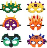 Set de 6 masti pentru carnaval JAHEMU, pasla, multicolor, 20 x 13 cm