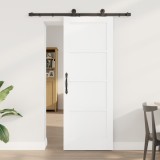 Ușă Glisantă vidaXL cu Set de Uși &#039;ORKDAL&#039;Alb Lemn Masiv de Pin, Ușă de Interior vidaXL &#039;ORKDAL&#039;Alb 73.5x198.5x4 cm Lemn Masiv de Pin