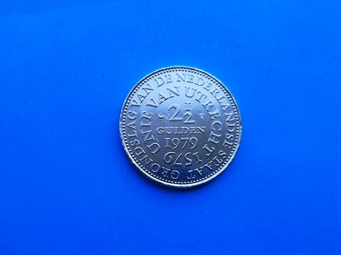 2 1/2 Gulden 1979-Olanda-Aunc-Rar-COMEMORATIVA