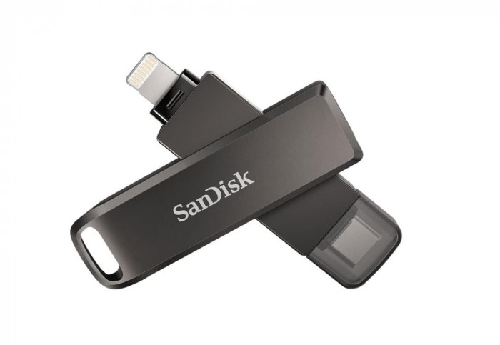 Memorie USB SanDisk iXpand Flash Drive Luxe 64GB, Type-C, conectori Lightning - RESIGILAT