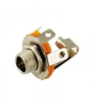 Mufa audio Jack 6.35 mm mono mama metal panou cu contact de comutare, Goobay