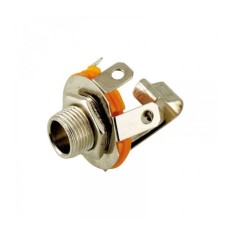 Mufa audio Jack 6.35 mm mono mama metal panou cu contact de comutare