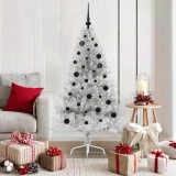 VidaXL Pom de Crăciun artificial pre-iluminat Argintiu 150 cm PET 3397194