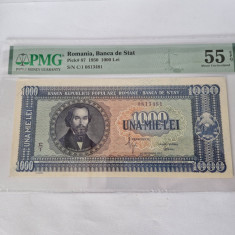 Romania 1000 lei 1950 Balcescu -Gradata PMG 55