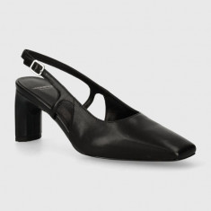 Vagabond Shoemakers pantofi de piele VENDELA culoarea negru, cu toc drept, cu toc deschis, 5723-101-20