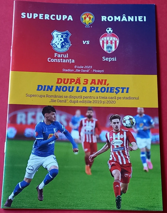 Program meci fotbal FARUL Constanta-SEPSI Sf.Gheorghe(Supercupa Romaniei 2023)