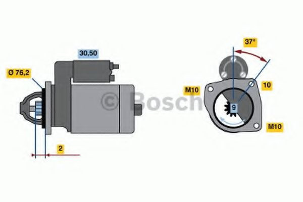 Starter FORD FOCUS II (DA) (2004 - 2012) BOSCH 0 986 020 860