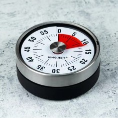 Cronometru de bucatarie din inox, rotund, 78,5x32 mm Kinghoff