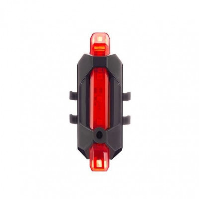 Stop pentru bicicleta, LED, 4 moduri iluminare, plastic, incarcare USB, 3.3x2.3x7.5 cm, Trizand foto