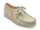 Cumpara ieftin Mocasini CLARKS verzi, WALLABEE EVO SH, din piele intoarsa