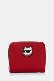 Karl Lagerfeld portofel femei, culoarea roșu, A1W32043