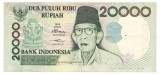 Bancnota Indonezia 20000 Rupiah 1998 P-138, Seria 022061