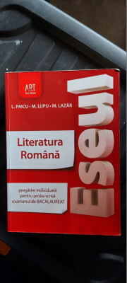 LITERATURA ROMANA ESEUL PREGATIRE PROBA SCRISA PAICU LUPU LAZAR EDITURA ART foto