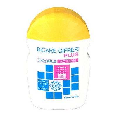 Pudra, Gifrer, Bicare Plus, pentru Albirea Dintilor, cu Bicarbonat si Bromelaina, 60gr foto
