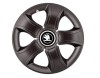 Set 4 Capace Roti Bis Negru R14, pentru Skoda Alb Negru, Autohelix MSA