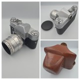 Aparat Foto de Colectie SLR Zenit 3 (1960-62) 35mm, montura M39 si obiectiv Hellios 44 2/5.8, functional