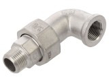 Conector cot 90&deg; G 3/8" inox