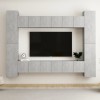 VidaXL Set de dulapuri TV, 10 piese, gri beton, PAL