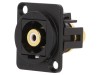 Adaptor CLIFF RCA Soclu Carcasa XLR Montare Panou, Metalic, Negru, XLRCP30231MB