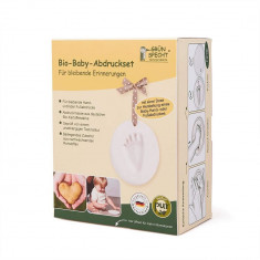 Kit dublu mulaj organic pentru amprenta mana si picior bebelusi Grunspecht 679-00 foto