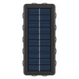 Lampa Solara, 8+4 LED, Lumina Calda, din ABS+PC, 19 x 9.5 cm, IP65, Negru