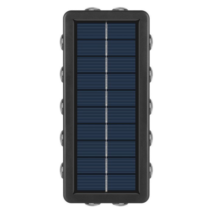 Lampa Solara, 8+4 LED, Lumina Calda, din ABS+PC, 19 x 9.5 cm, IP65, Negru