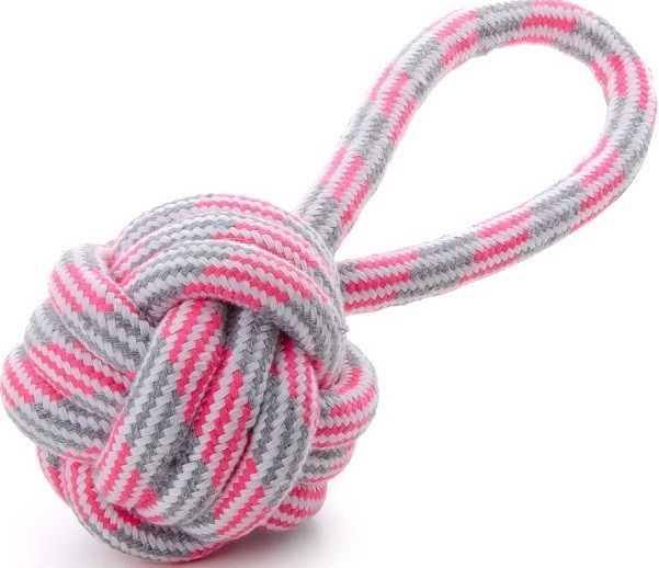 Jucarie minge franghie &amp; maner pink 9 cm