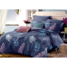 Lenjerie de pat pentru o persoana cu husa de perna dreptunghiulara, Colors, bumbac mercerizat, multicolor
