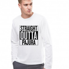 Bluza barbati alba - Straight Outta Pajura - XL