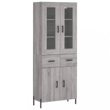 Cumpara ieftin Dulap inalt, gri sonoma, 69,5x34x180 cm, lemn compozit