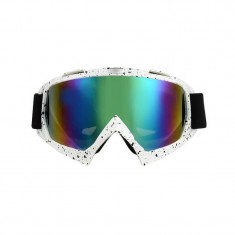 Ochelari unisex ski, snowboard, rama alba - lentila multicolora, O1AM foto