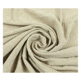 Draperie Caressa, Wave CUF09, jacquard, crem, semiopac, inele tip capsa, 135 x 240 cm