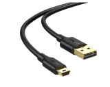 CABLU USB Ugreen, &quot;US132&quot; USB 2.0 (T) la Mini-USB (T) 5 Pin, 2m, conectori auriti, negru, &quot;30472&quot; (timbru verde 0.08 lei) - 6957303834723