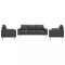 vidaXL Set de canapele, 3 piese, gri &icirc;nchis, material textil 3056645