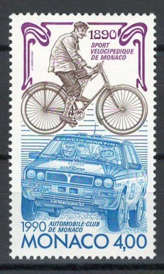 Monaco 1990 Mi 1954 MNH - Centenarul Clubului Auto Monaco foto