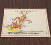 Carte Poștală Umoristică Vintage &ndash; &bdquo;LA FORME REVIENT! JE COURS COMME UN LAPIN!&quot;, Iepure Sportiv, Necirculata, Printata