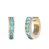 Guess JUBE03133JWYGAQT/U, Huggie Cercei Cercuri din Oțel Placat cu aur cu Pietre