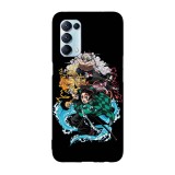 Husa compatibila cu Oppo A74 model Demon Slayer Team Battle, Silicon, TPU, Viceversa, Transparent, Carcasa