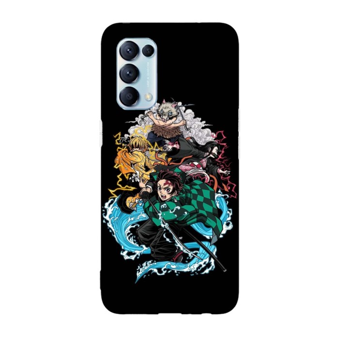 Husa compatibila cu Oppo A76 model Demon Slayer Team Battle, Silicon, TPU, Viceversa