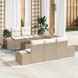 VidaXL Set de canapele pentru grădină 6 pcs Bej, crem 55 x 55 x 37 cm