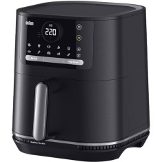 Friteuza cu aer cald Braun HF5050, 6 l, 15 programe automate, 2000 W, Ecran digital, Oprire automata, Negru
