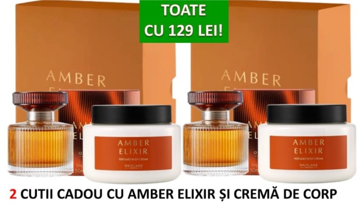 SET DUBLU AMBER ELIXIR + CREMĂ
