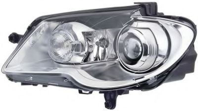 Far VW Touran (1T2) 01.2007-07.2010, partea Stanga, bi-xenon, tip bec D1S+H8, rama neagra, cu motoras, cu lumini pentru curbe, MAGNETI MARELLI foto