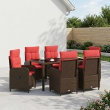 Cumpara ieftin Set dining pentru exterior 7 buc. Brown and Red