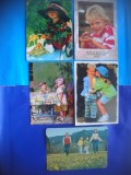 HOPCT LOT NR 982 COPII -5 CARTI POSTALE-CIRCULATE, Circulata, Printata